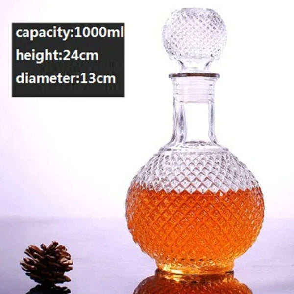 Classic Spirit Glass Decanter For Whiskey And Bourbon Serving