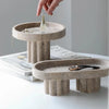 Faux Travertine Decorative Stands For Home Shelf Vase And Plant Display