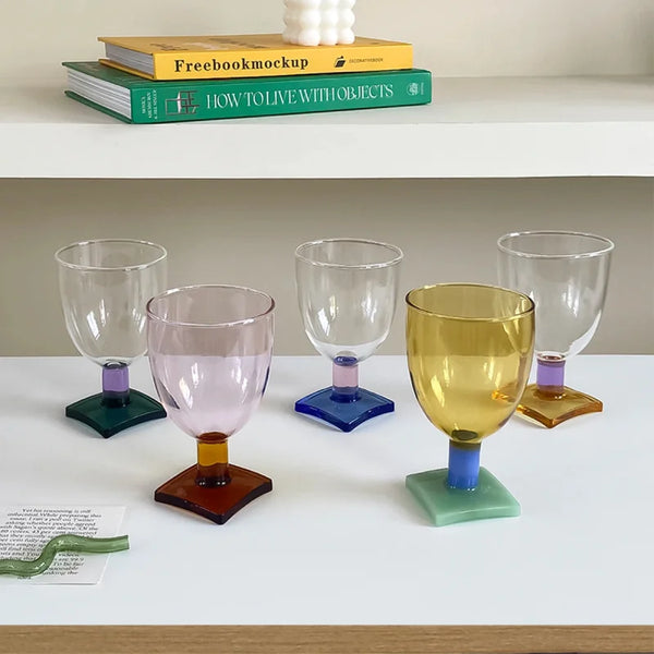 Charmed Colorblock Glass Goblet