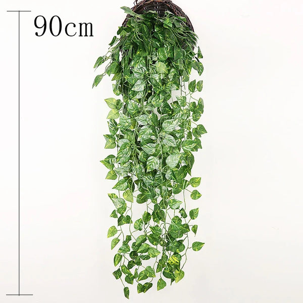 Artificial Faux Plant Vines Realistic Greenery Wall Shelf Home Decor