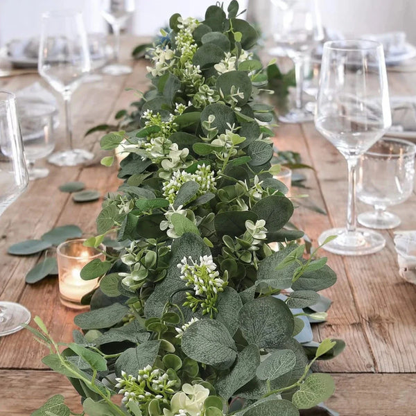 Faux Eucalyptus Garland Artificial Greenery Versatile Home Decor Set