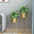 Elegant Metal Planters 2 Piece Set Indoor Outdoor Garden Decor