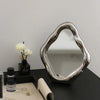 Handcrafted Wabi Sabi Wall Mirror Irregular Oval Design For Modern Home Decor
