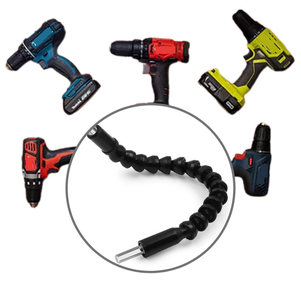 Flexible Drill Bit Holder For Tight Spaces With Extended Reach