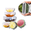 Six Silicone Stretch Lids for Fresh Food Storage and Space Saving