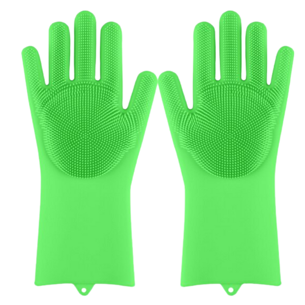 Heat-Resistant Non-Slip Silicone Gloves for Dishwashing and Cleaning