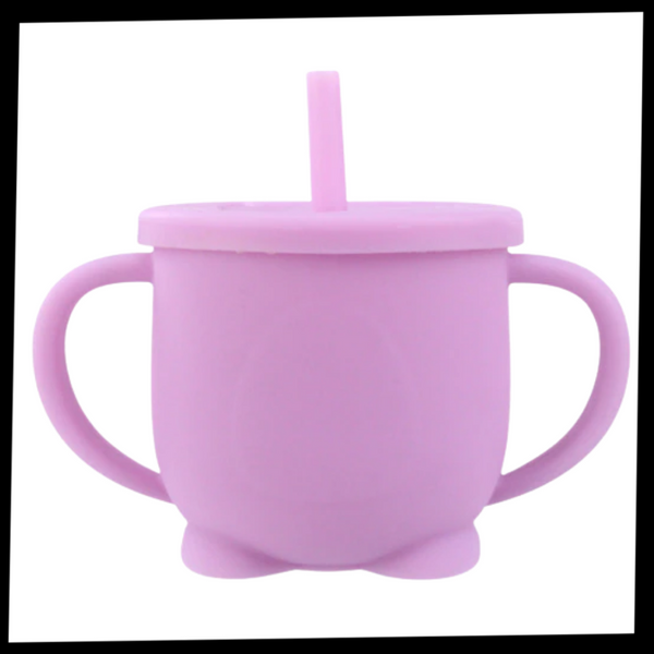 Leakproof Silicone Sippy Cup For Babies With Anti Spill Lid