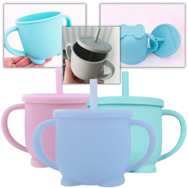 Leakproof Silicone Sippy Cup For Babies With Anti Spill Lid