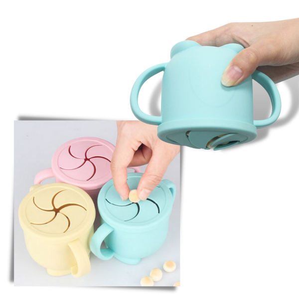 Soft Silicone Snack Cup For Easy Feeding With Safe Non Toxic Design
