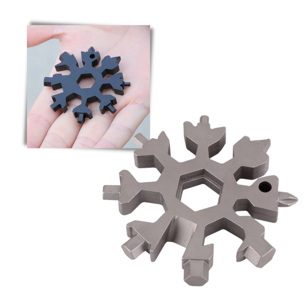 Stainless Snowflake Pocket Multitool With 18 Functions For Everyday Carry