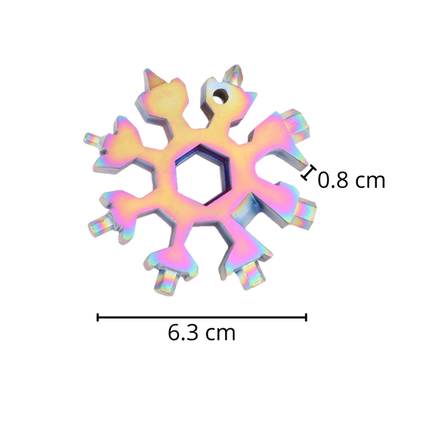 Stainless Snowflake Pocket Multitool With 18 Functions For Everyday Carry