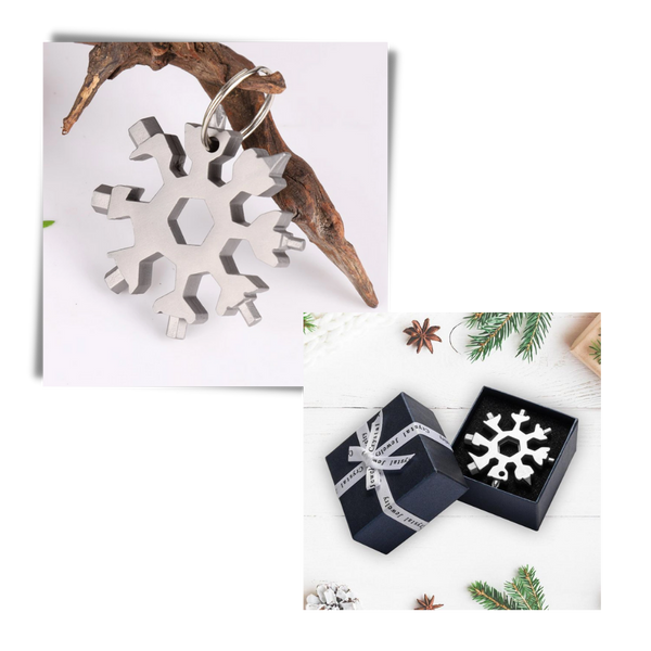Stainless Snowflake Pocket Multitool With 18 Functions For Everyday Carry