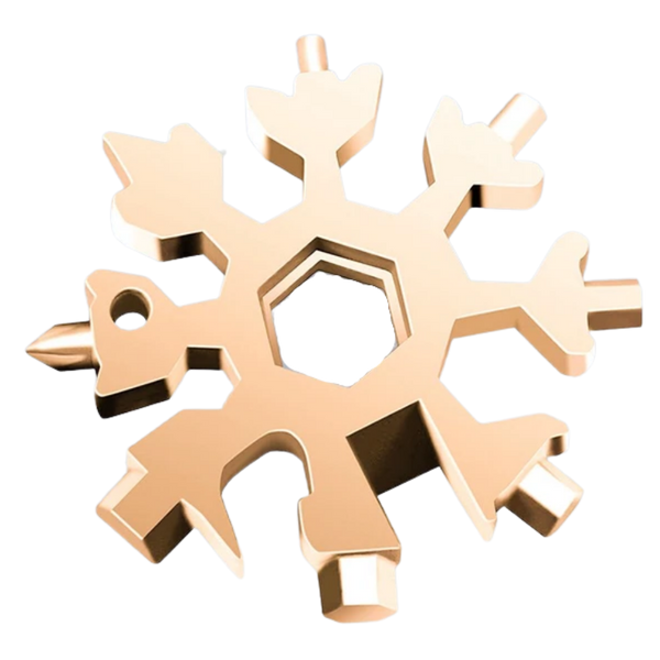 Stainless Snowflake Pocket Multitool With 18 Functions For Everyday Carry