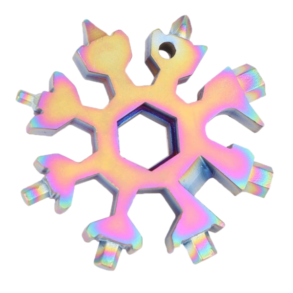 Stainless Snowflake Pocket Multitool With 18 Functions For Everyday Carry