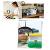 Two In One Detergent Dispenser With Sponge Holder For One Handed Dishwashing