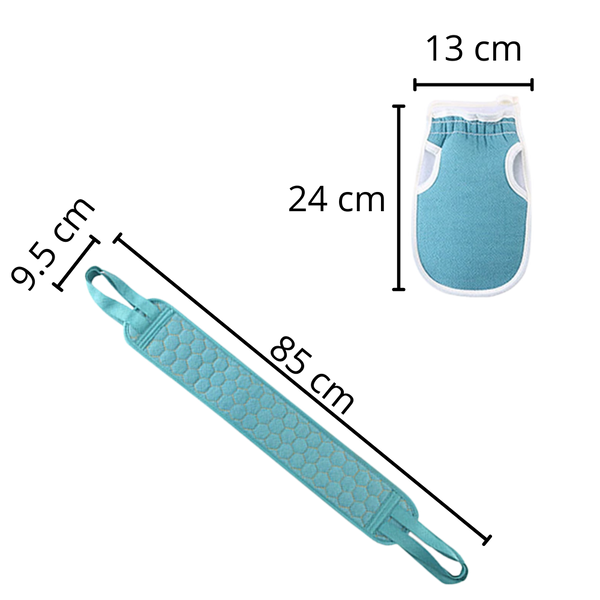 Premium Back Scrubber Bath Kit for Exfoliation and Circulation