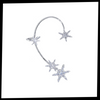 Zirconia Star Clip On Earrings All Day Comfort Hypoallergenic