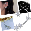 Zirconia Star Clip On Earrings All Day Comfort Hypoallergenic
