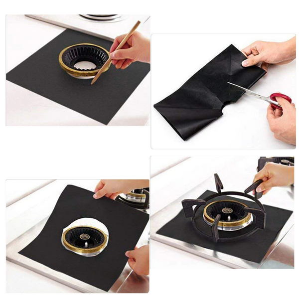 Gas Stove Protector Mats Set Of Two Nonstick Heat Resistant