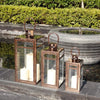 Elegant Outdoor Candle Lanterns 3 Piece Set For Patio Garden Decor