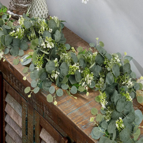 Faux Eucalyptus Garland Artificial Greenery Versatile Home Decor Set