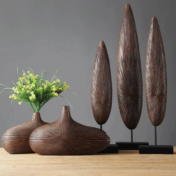 Handcrafted Sahara Sculpted Vase For Modern Home Decor Display