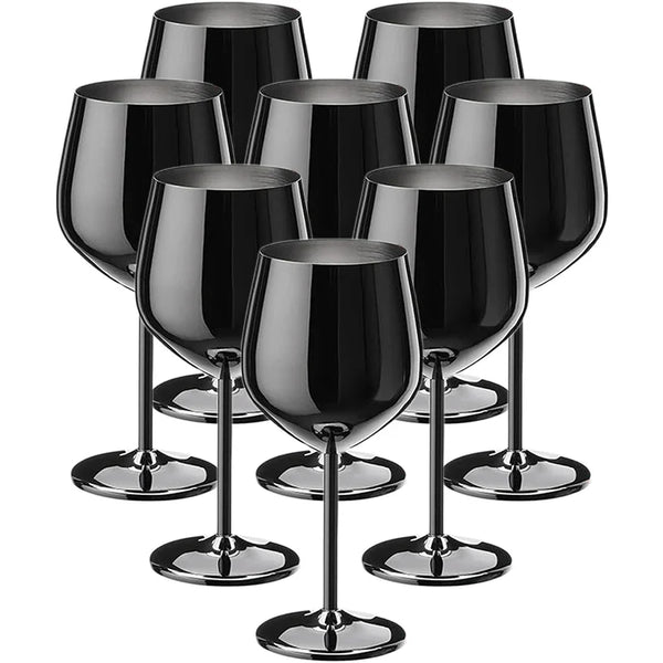 Premium Stainless Steel 8 Piece Glassware Set For Home Bar And Kitchen