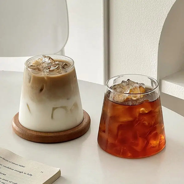 Sculpted Modern Crystal Drinking Glasses For Coffee And Whiskey