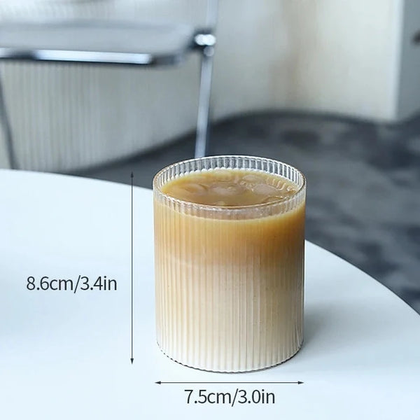 Sculpted Modern Crystal Drinking Glasses For Coffee And Whiskey