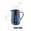 Elegant Blue Ceramic Pitcher Handcrafted Artisan Tableware Decor