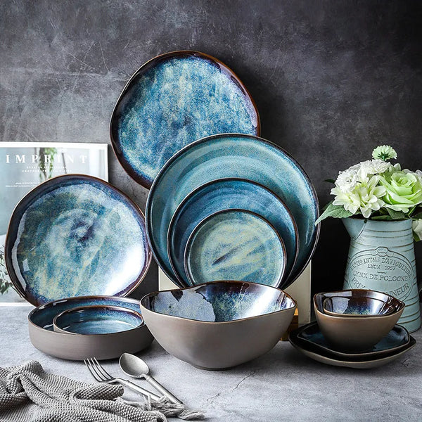 Ocean Breeze 11 Piece Dinnerware Set Coastal Seaside Tableware