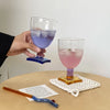 Charmed Colorblock Glass Goblet