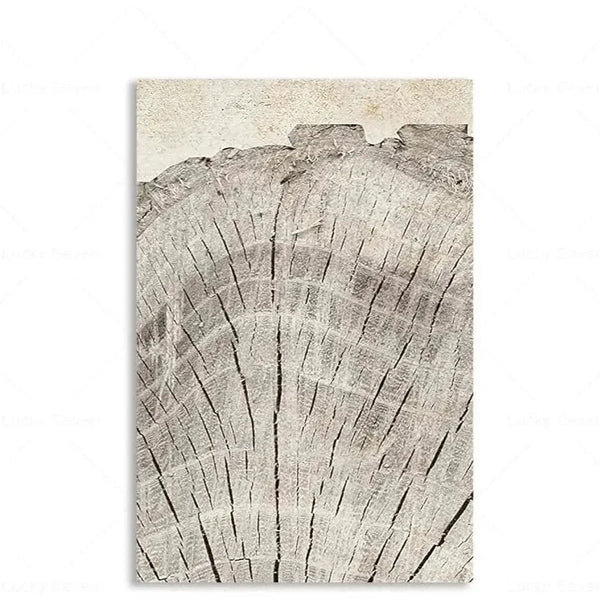 Elegant Tree Rings Abstract Canvas Wall Art For Modern Homes