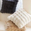 Faux Rabbit Fur Pillow Cover Plush Soft Decorative Home Accent