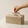 Luxury Faux Travertine Tissue Holder For Contemporary Home Design
