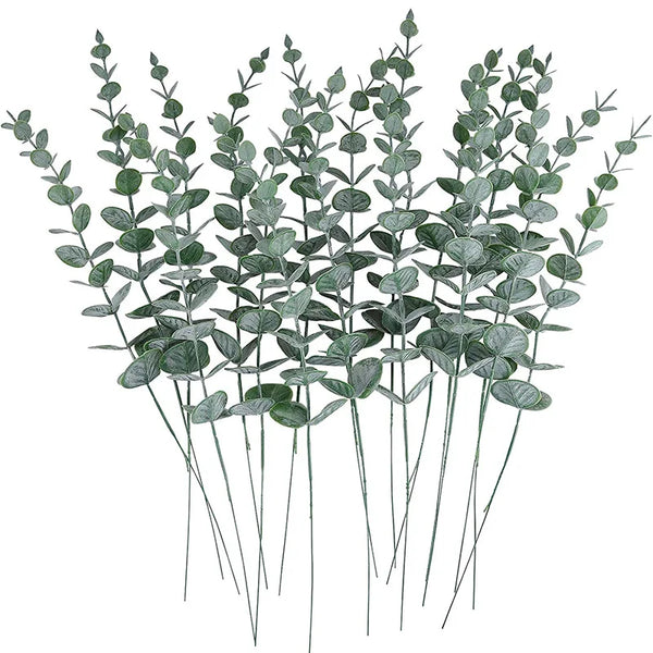 Realistic Faux Eucalyptus Stems For Home Decor And Centerpieces