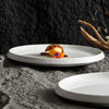 Minimalist White Ceramic Dinner Plate Elegant Kitchen Tableware