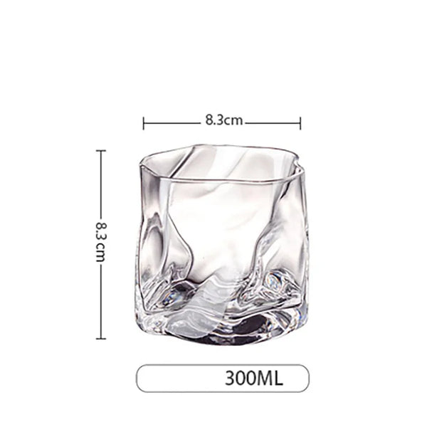 Luxury Textured Whiskey And Whisky Glasses 2 Piece Set