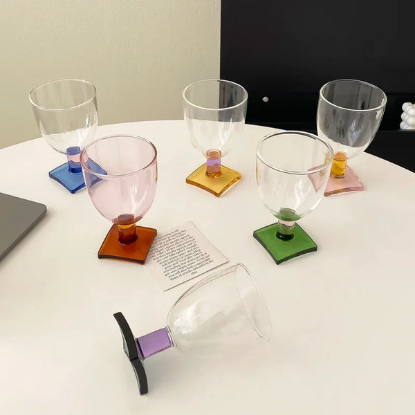 Charmed Colorblock Glass Goblet