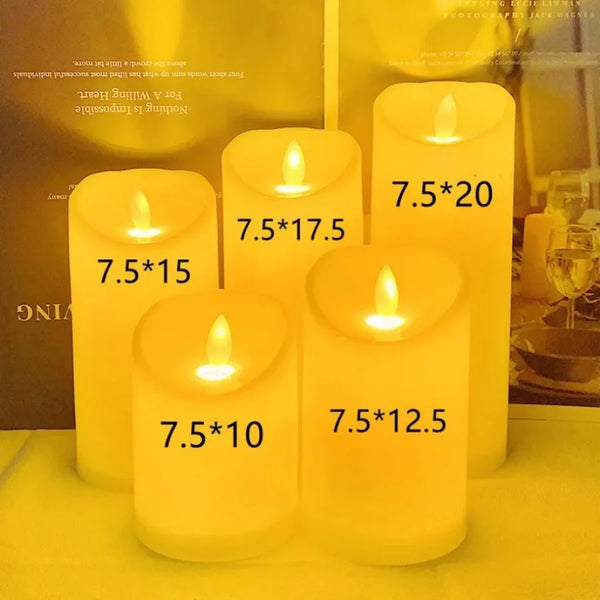 Battery Operated Flameless Candles Realistic Melted Wax Drip Led Decor
