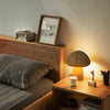 Wooden Mushroom Desk Lamp With Adjustable Warm Lighting