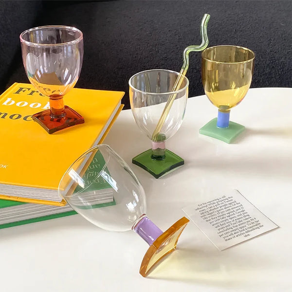 Charmed Colorblock Glass Goblet