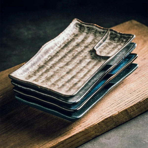 Artisan Ceramic Sushi Plates Elegant Handcrafted Dinnerware Set