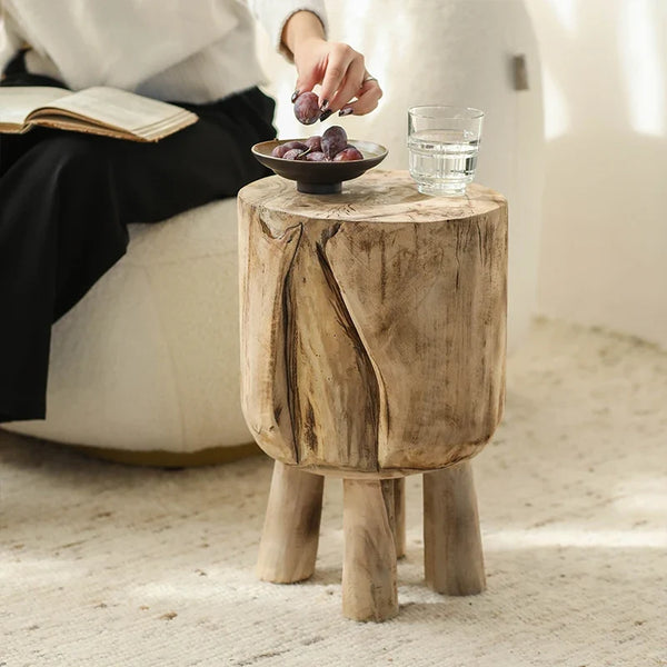 Vintage Solid Wood Plant Stand Rustic Home Decor Display