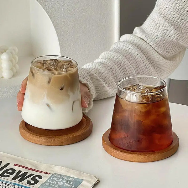 Sculpted Modern Crystal Drinking Glasses For Coffee And Whiskey