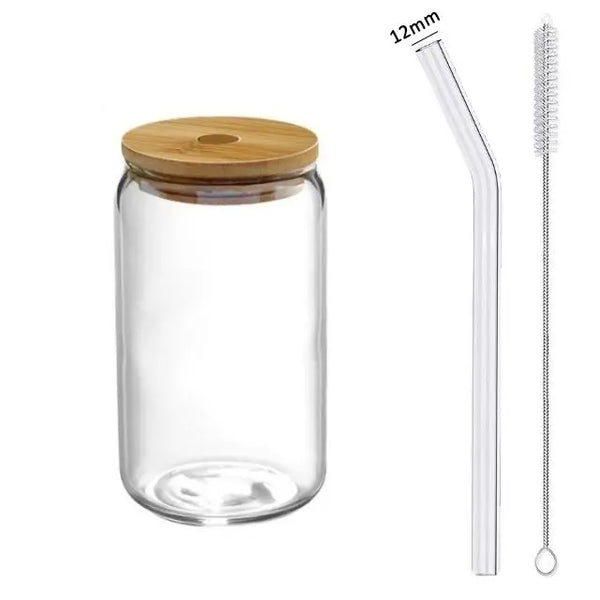 Reusable Bamboo Lid Glass Travel Cup For Hot And Cold Drinks