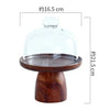 Premium Acacia Wood Serving Stand Elegant Dessert Display Platter
