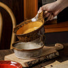 Rustic Ceramic Oatmeal Bowl Handcrafted Artisanal Kitchen Tableware