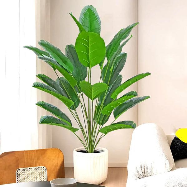 Lifelike Faux Banana Plant For Indoor Outdoor Tropical Home Decor