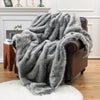 Premium Fox Faux Fur Throw Blanket Ultra Soft Cozy Living Room Decor